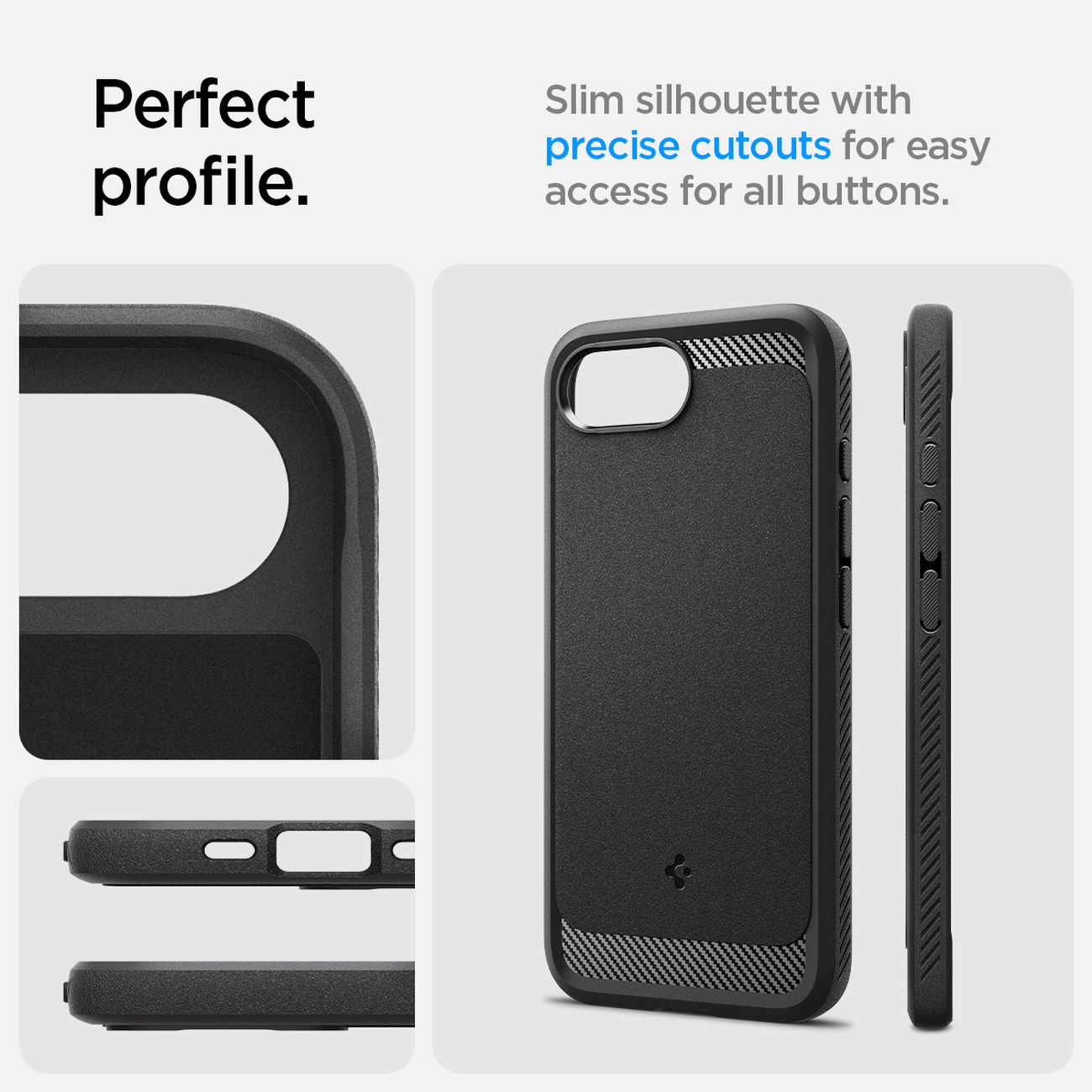 Spigen Rugged Armor MagSafe Dėklas telefonui iPhone 16e - juodas