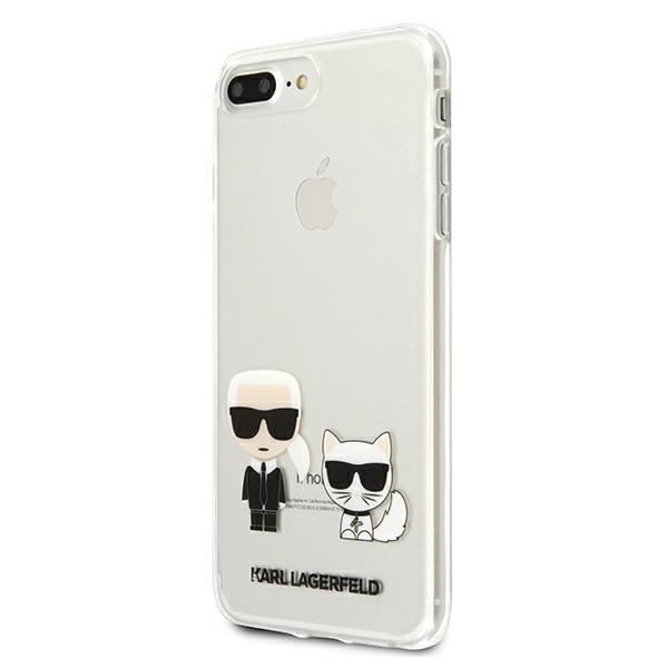 Karl Lagerfeld Karl & Choupette dėklas telefonui iPhone 7 / 8 Plus - permatomas