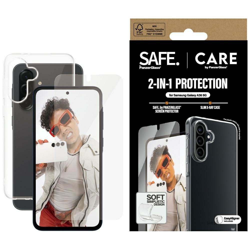 CARE by PanzerGlass Mados 2in1 dėklas + stiklas Samsung Galaxy A36 5G