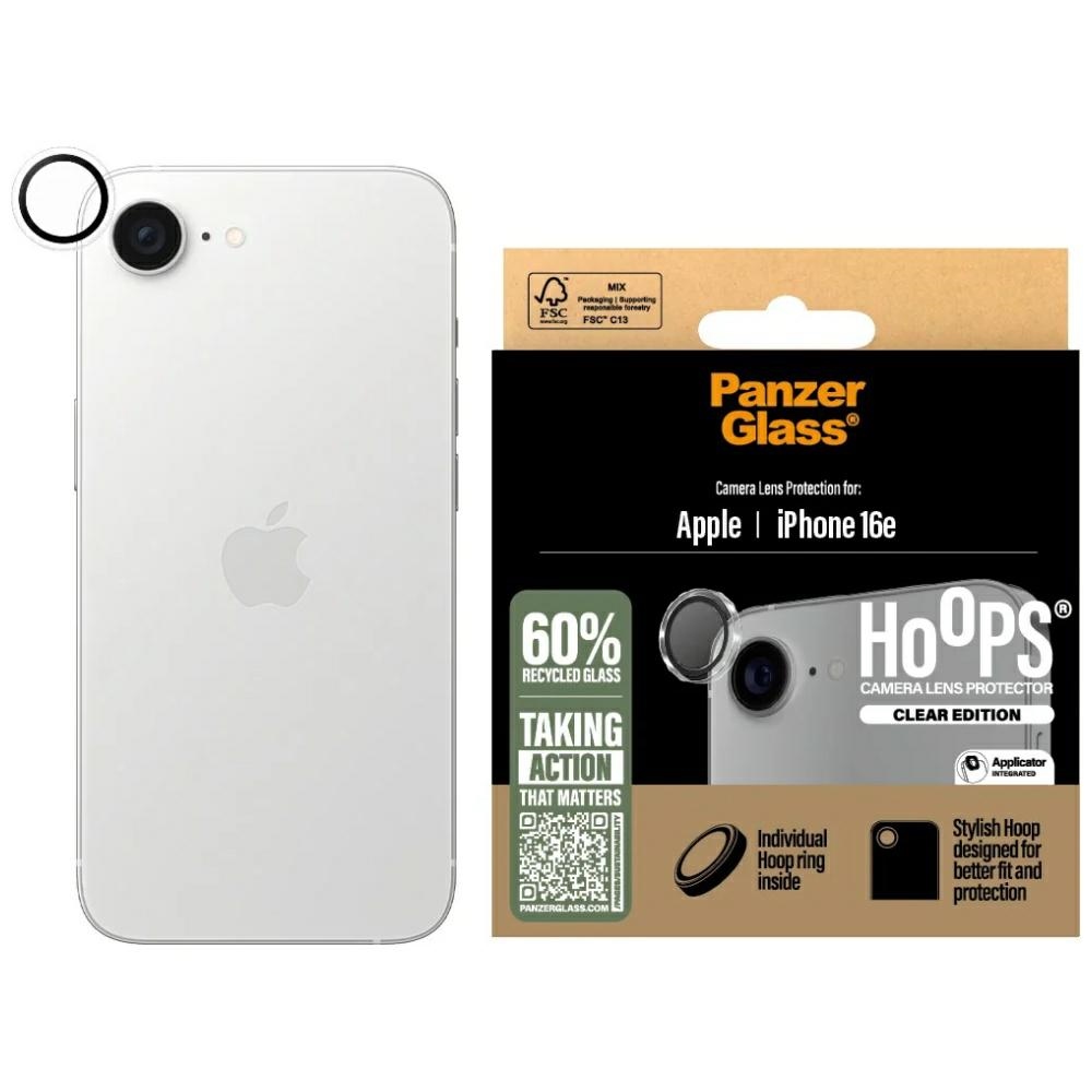 PanzerGlass Hoops objektyvo apsauga iPhone 16e - skaidrus grūdintas stiklas