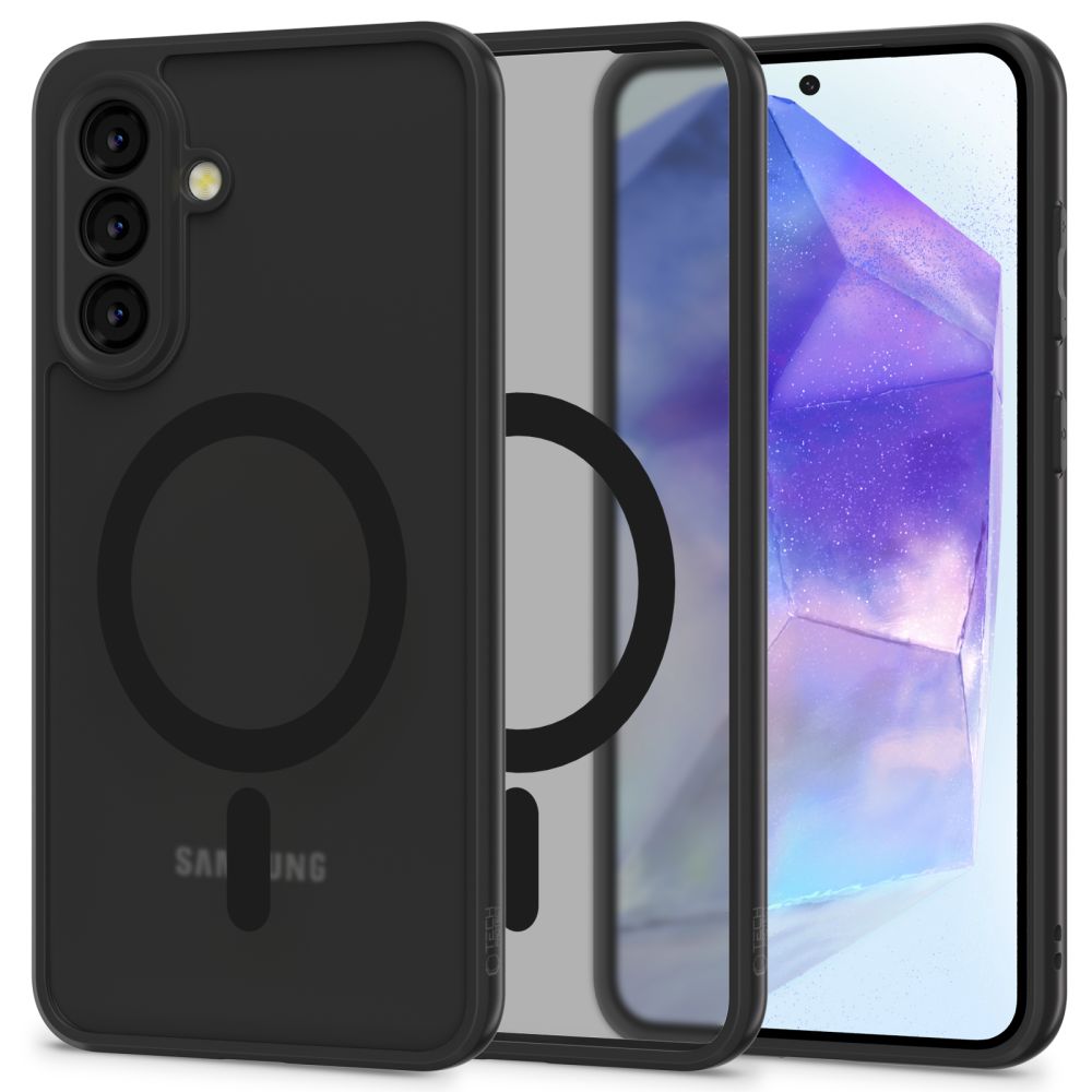 Tech-Protect MagMat MagSafe dėklas Samsung Galaxy A56 5G - matinė juoda