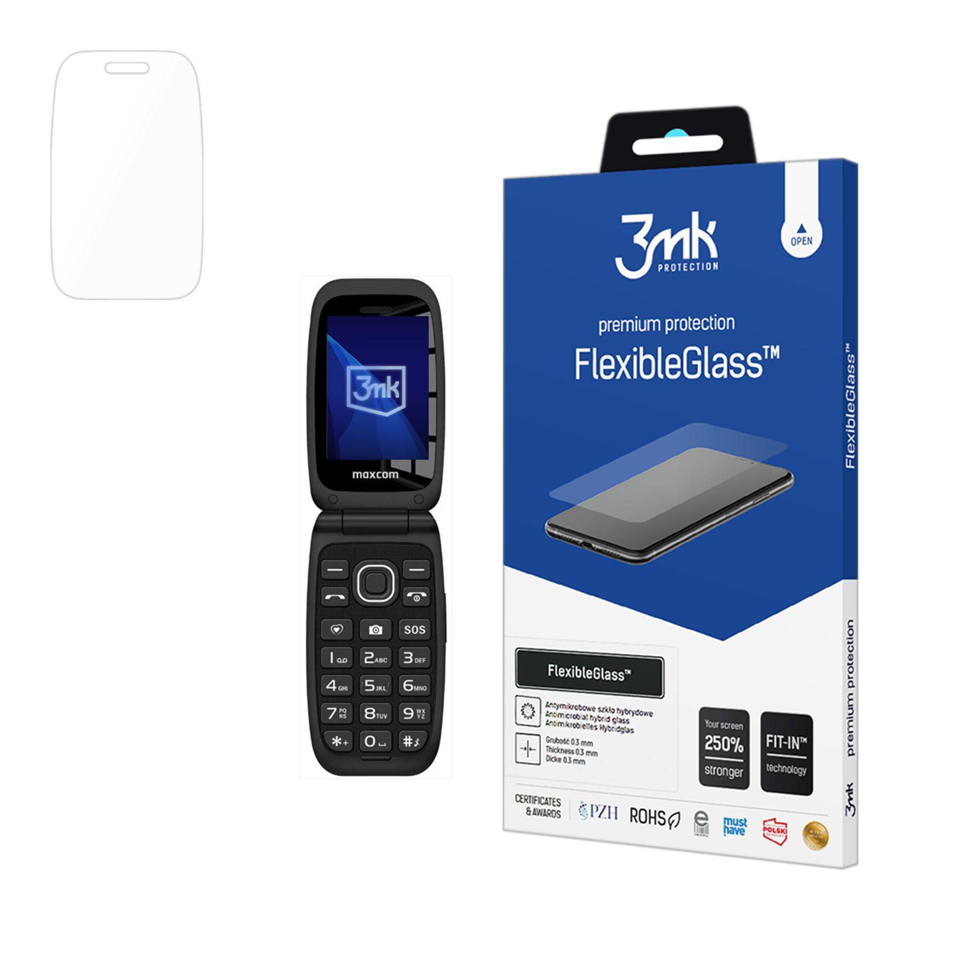 Hibridinis stiklas 3mk FlexibleGlass ant Maxcom Comfort MM828