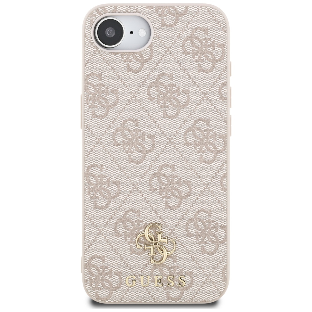 Guess 4G Mažas 4G ir Klasikinis MagSafe dėklas telefonui iPhone 16e - rožinė