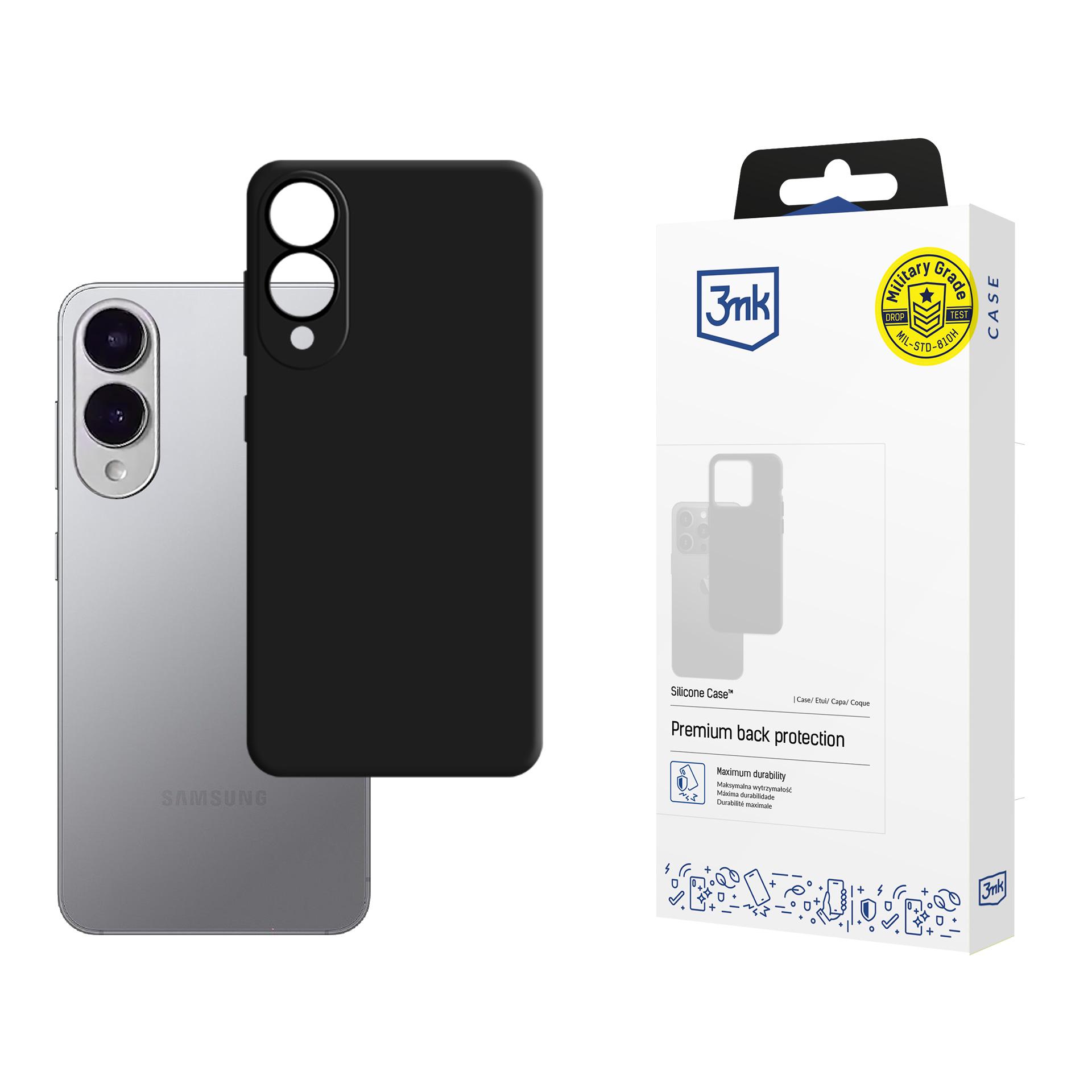 3mk silikoninis dėklas Samsung Galaxy S25 Edge - juodas