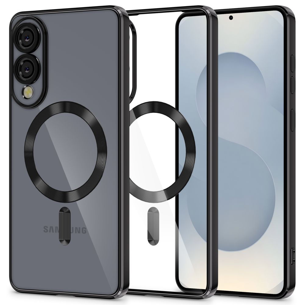 Tech-Protect MagFlex MagSafe dėklas Samsung Galaxy S25 Edge – skaidrus juodas