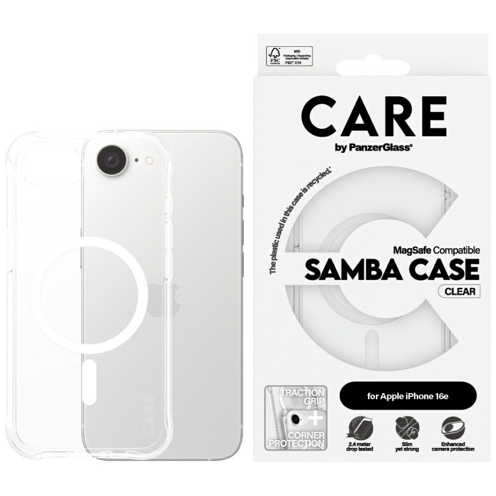 CARE by PanzerGlass Fashion MagSafe dėklas iPhone 16e - skaidrus