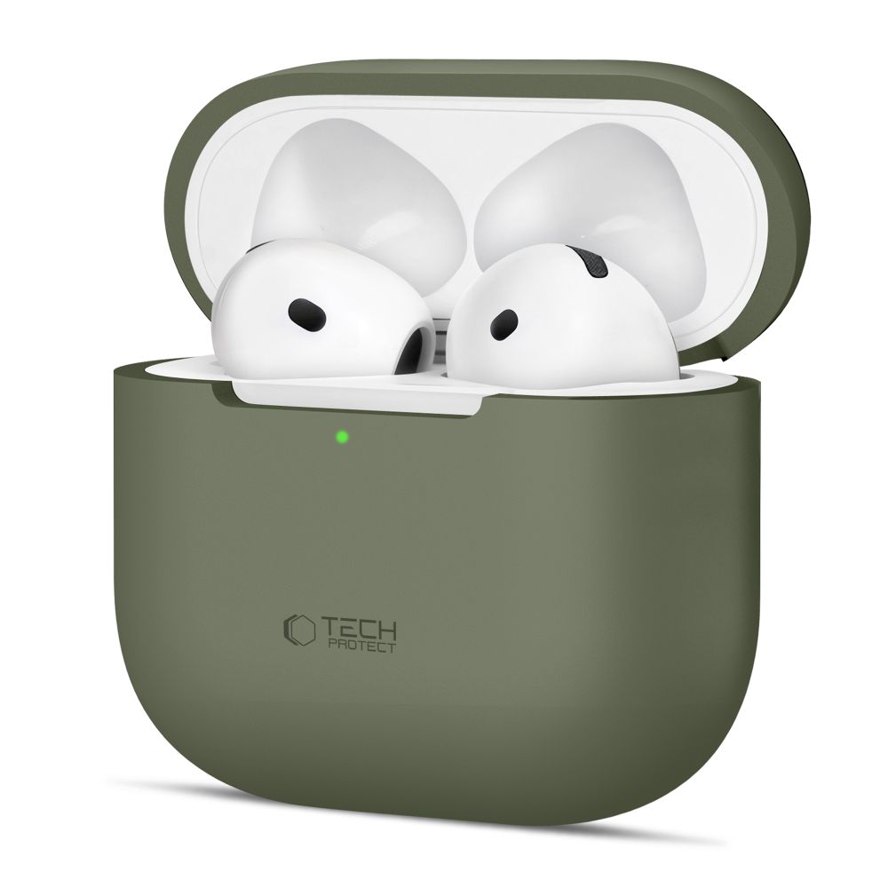 Tech-Protect silikoninis dėklas Apple AirPods 4 ausinėms - alyvinis