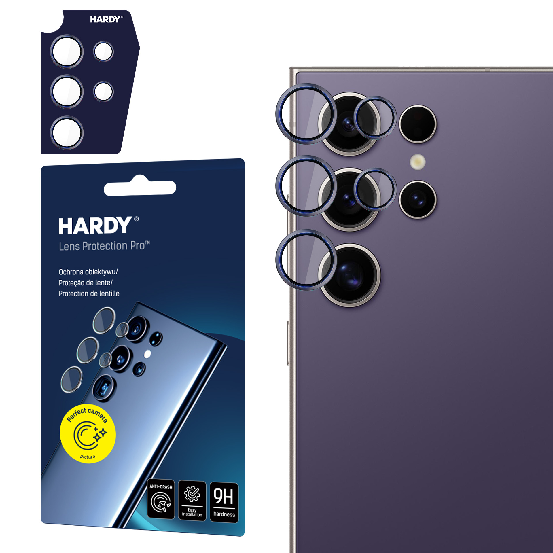3mk HARDY objektyvo apsauga Samsung Galaxy S24 Ultra - violetinė