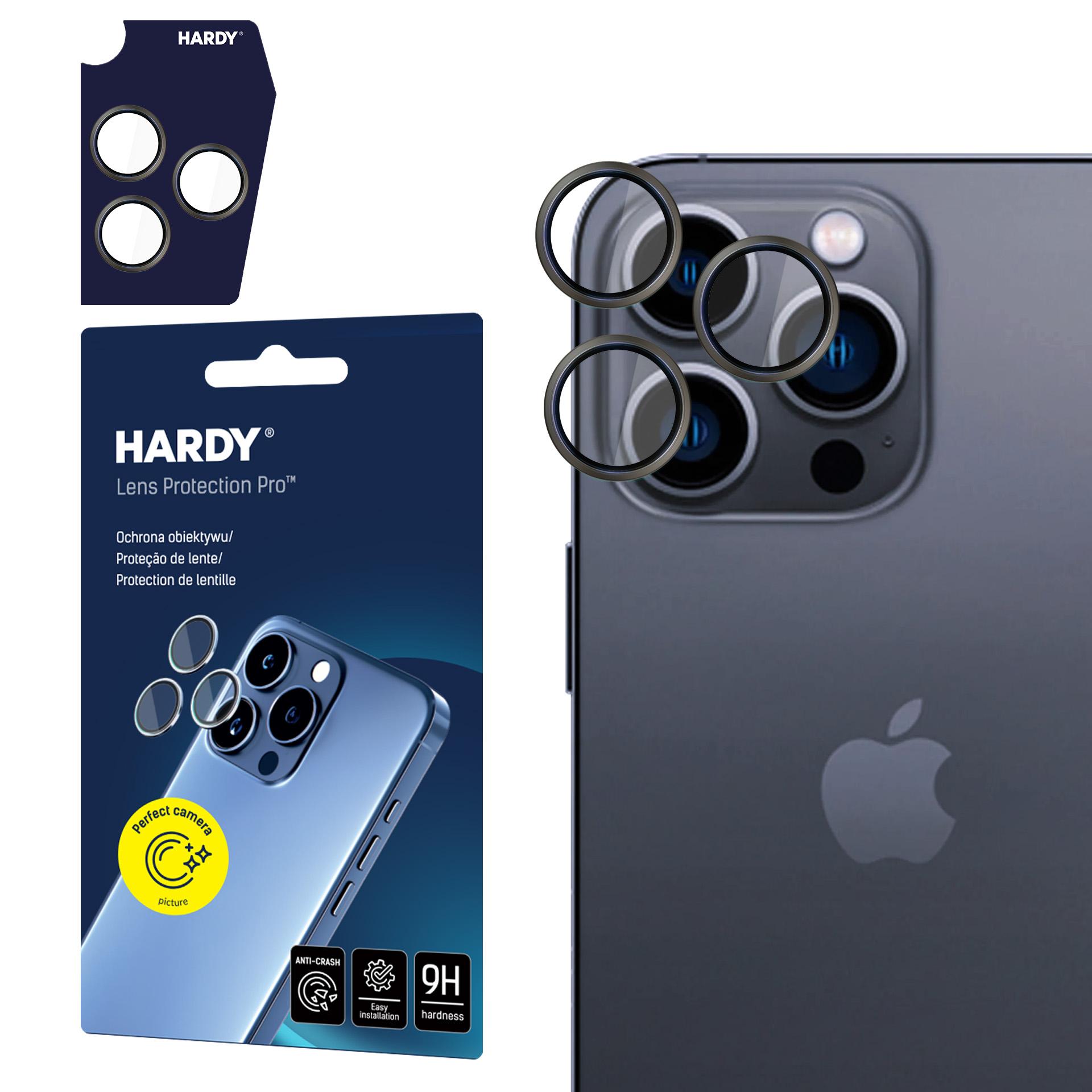 3mk HARDY objektyvo apsauginis stiklas Apple iPhone 16 Pro / 16 Pro Max - pilkas