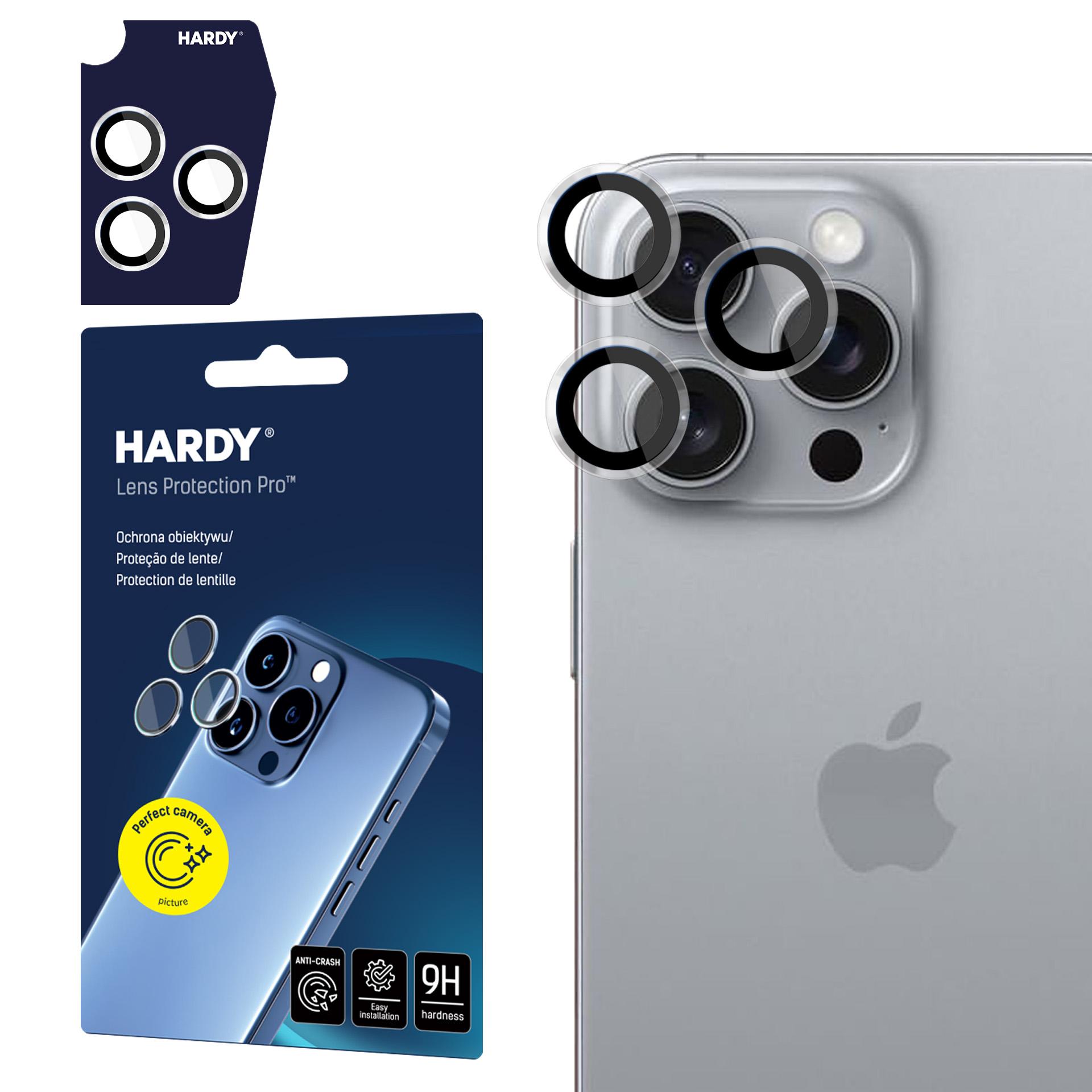 3mk HARDY objektyvo apsauginis stiklas Apple iPhone 16 Pro / 16 Pro Max - skaidrus