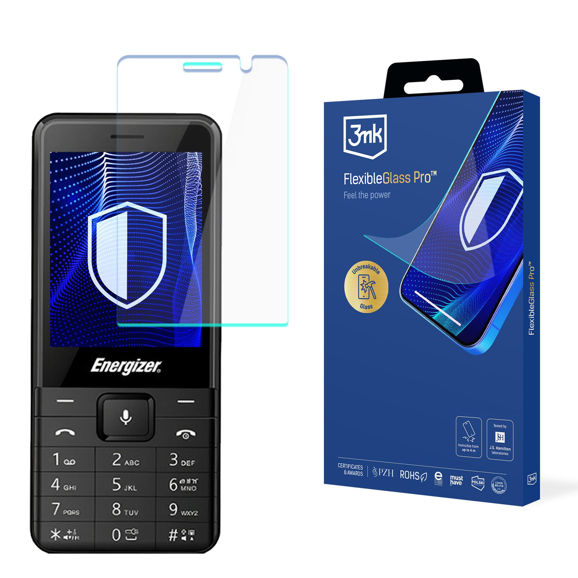 Hibridinis stiklas 3mk FlexibleGlass Pro skirtas Energizer E280S