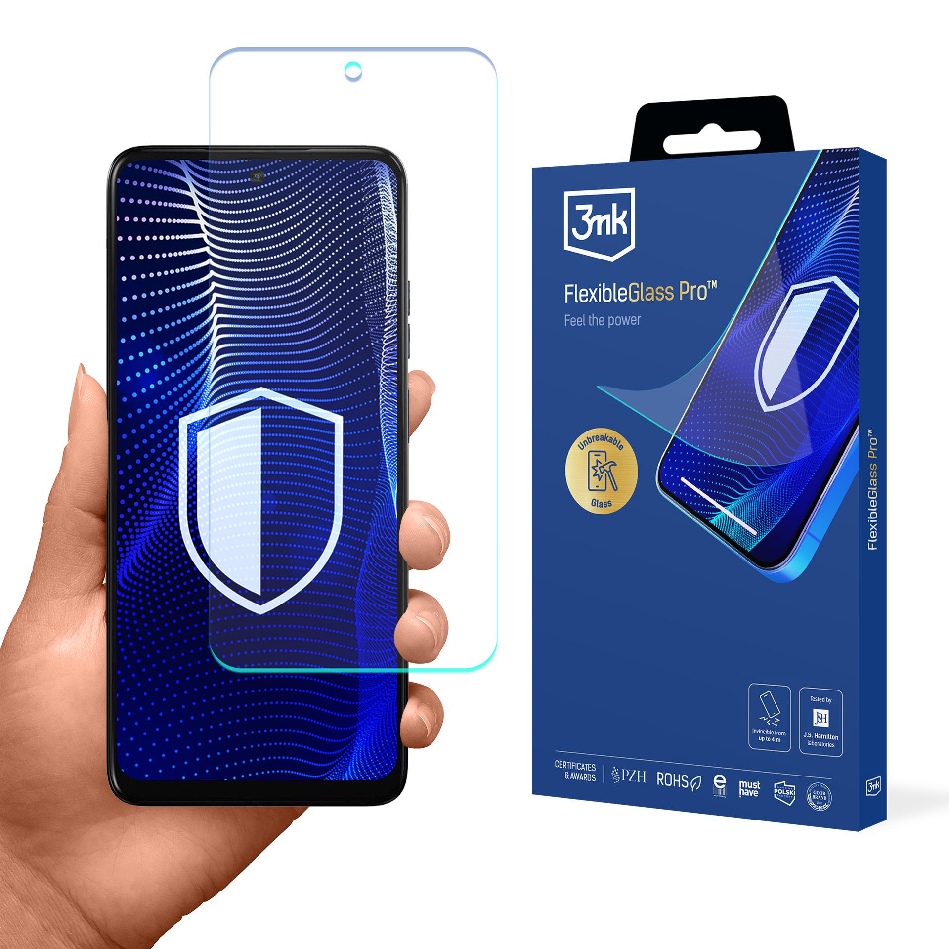 Hibridinis stiklas 3mk FlexibleGlass Pro Motorola Moto E15