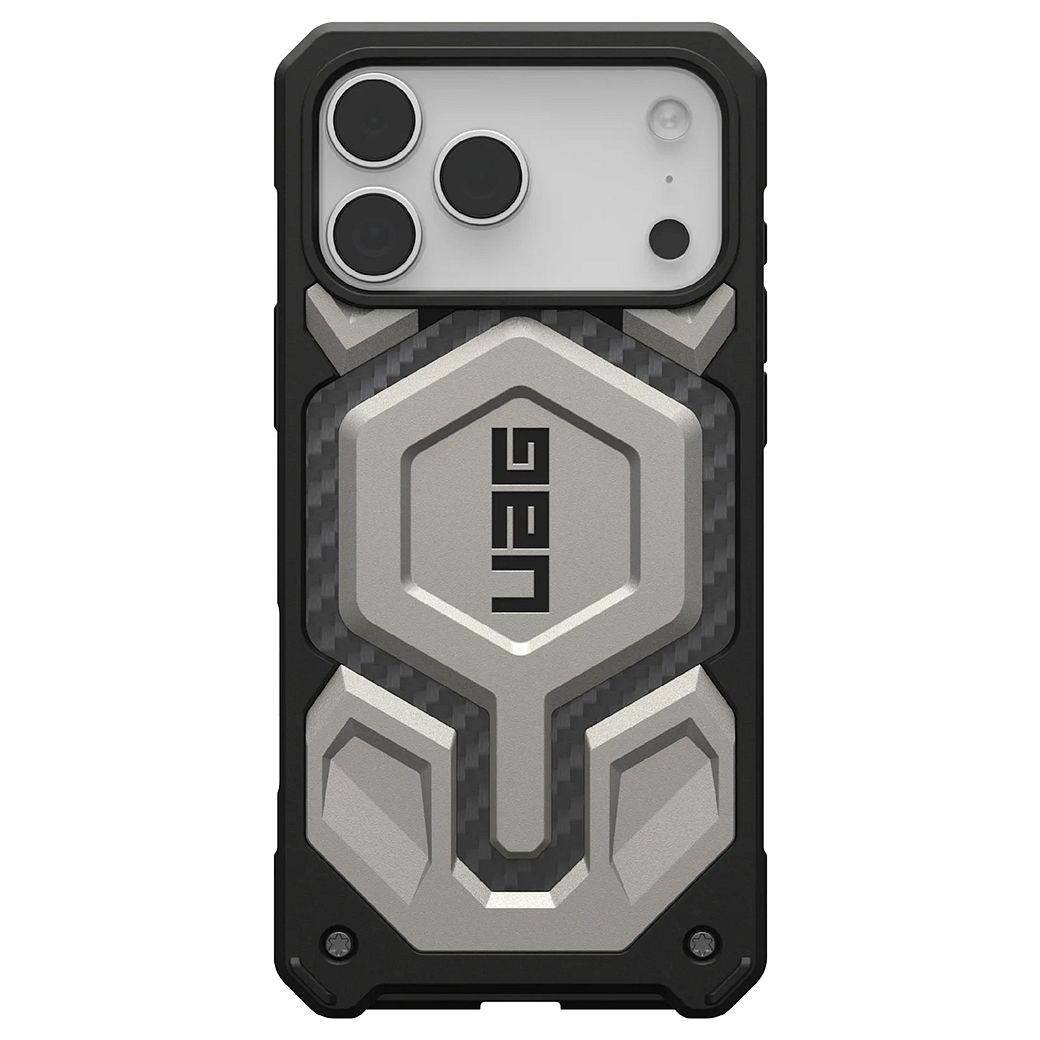 UAG Urban Armor Gear dėklas telefonui MONARCH PRO su MagSafe suderinamas IPHONE 17 Pro Max titano