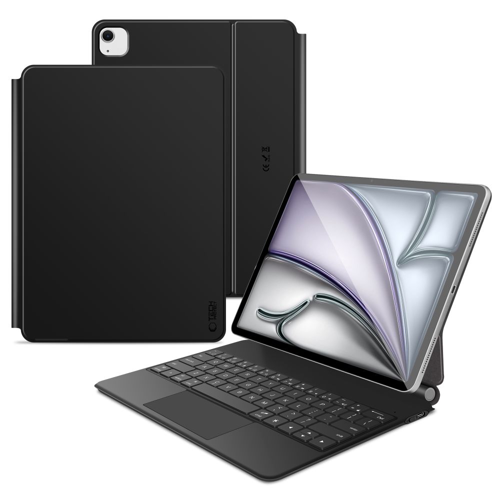 Tech-Protect Smartcase Magnetinis su klaviatūra iPad Pro 12.9” 2020 / 2021 / 2022 / iPad Air 13” 2024 / 2025 - Juodas