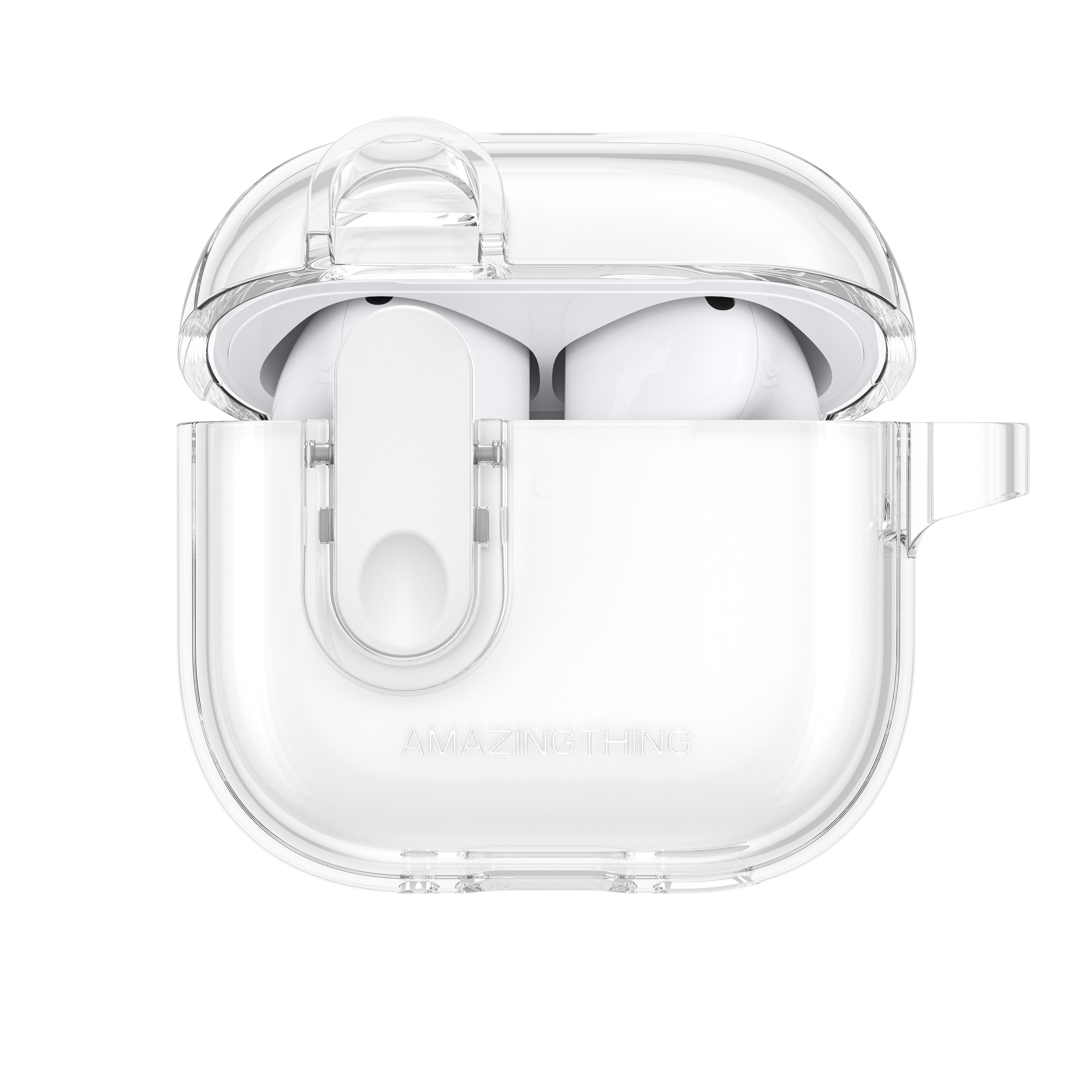 AmazingThing Minimalus ausinių dėklas AirPods 4 – skaidrus