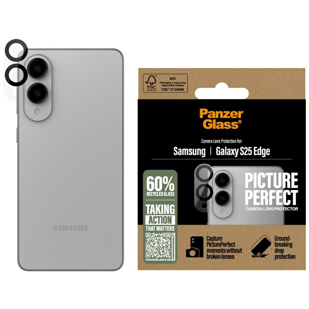 PanzerGlass PicturePerfect objektyvo apsauginis stiklas Samsung Galaxy S25 Edge - skaidrus