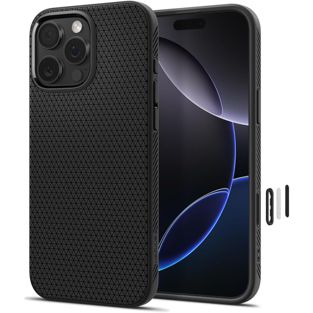 Dėklas telefonui Spigen Liquid Air ”T” MagSafe skirtas iPhone 16 Pro Max - matinis juodas