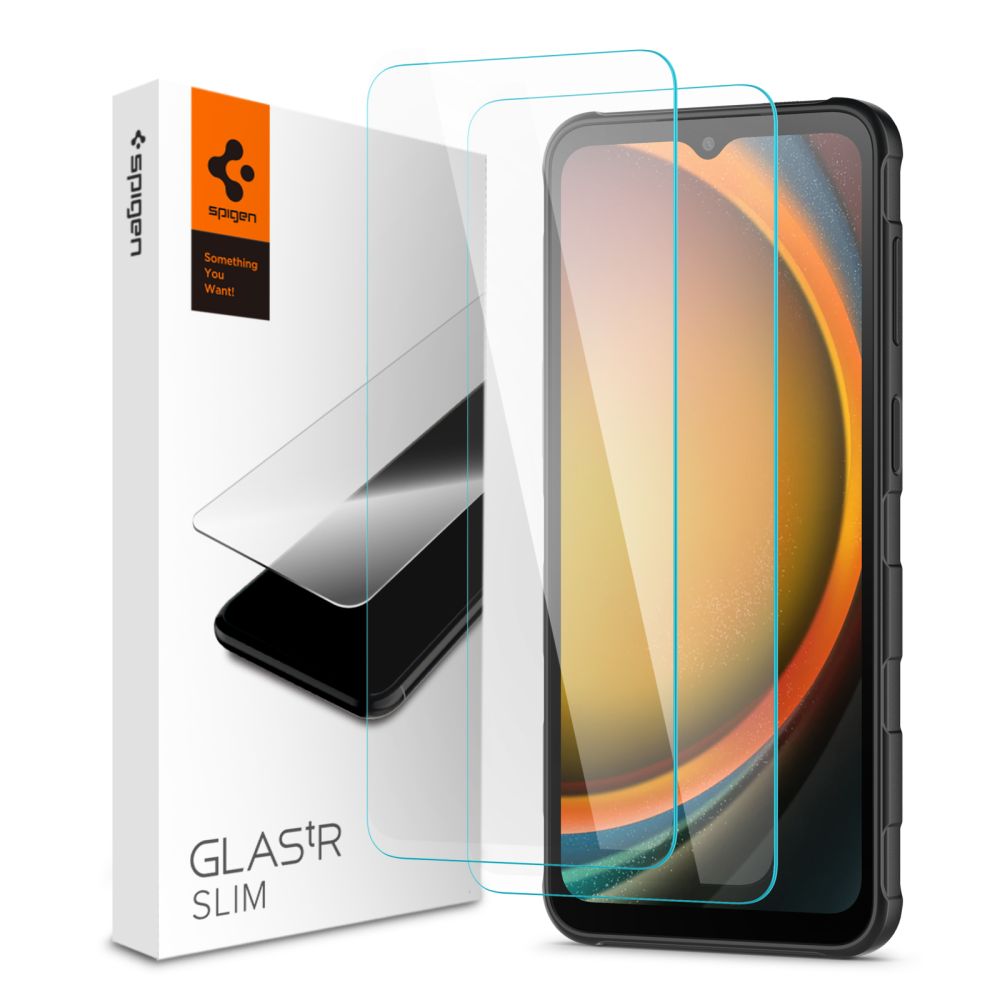Apsauginis stiklas Spigen Glas.tR Slim 2-pack Tempered Glass Samsung Galaxy Xcover 7 / 7 Pro - skaidrus
