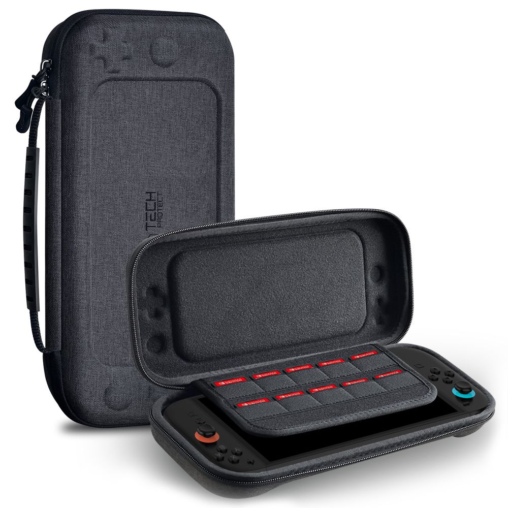 Tech-Protect Hardpouch dėklas telefonui Nintendo Switch 2 - pilkas