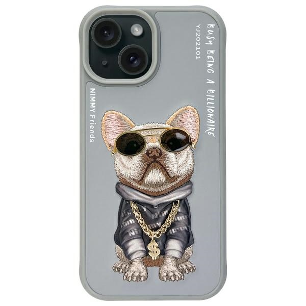 Nimmy Glasses Cool Dog iPhone 15 dėklas - pilkas