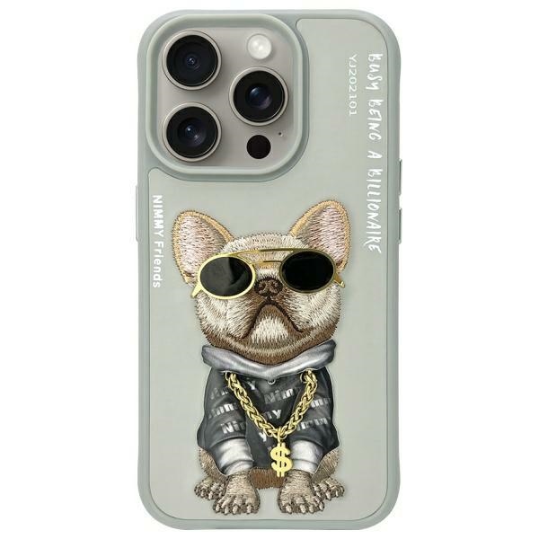 Nimmy Glasses Cool Dog iPhone 15 Pro dėklas - pilkas