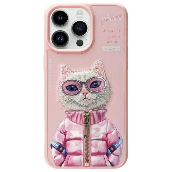 Nimmy Cool&Cute 2.0 dėklas telefonui iPhone 15 Pro Max - rožinis