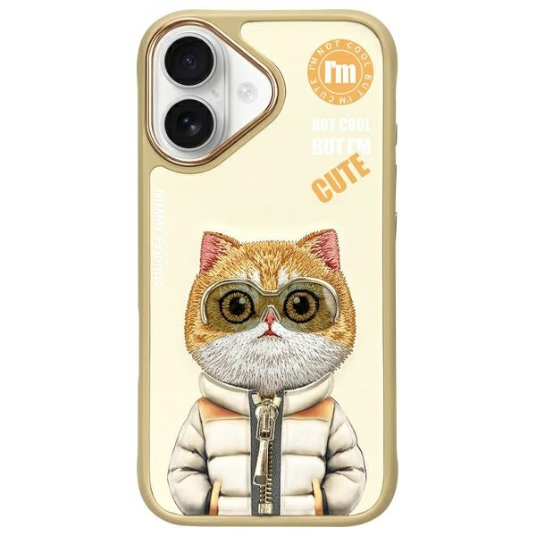 Nimmy Cool&Cute 2.0 Katės dėklas telefonui iPhone 16 - žalias