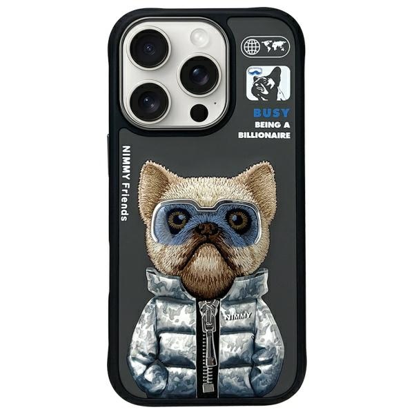Nimmy Cool&Cute 2.0 Šuns dėklas telefonui iPhone 16 Pro Max - juodas