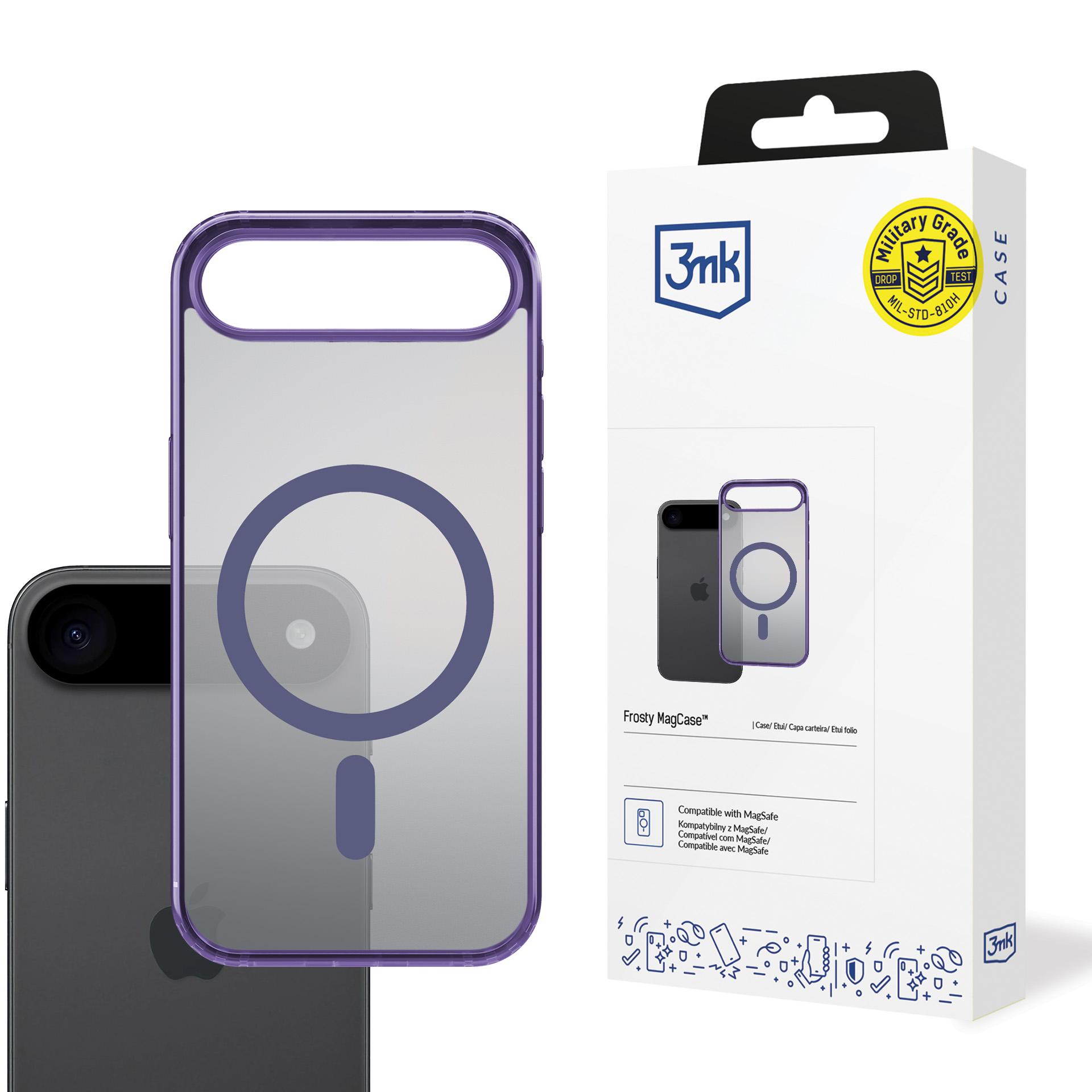 3mk Frosty MagCase dėklas telefonui skirtas iPhone 17 Air – violetinis