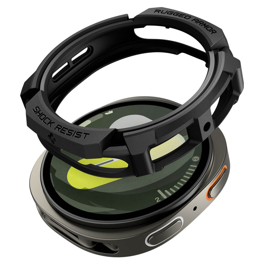 Spigen Rugged Armor dėklas Samsung Galaxy Watch 8 40mm - matinė juoda