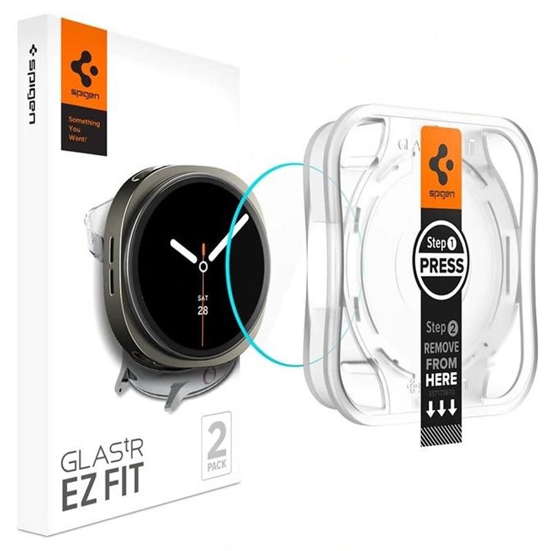 Spigen Glas.TR ”Ez-Fit” grūdintas stiklas Samsung Galaxy Watch 8 44mm - skaidrus