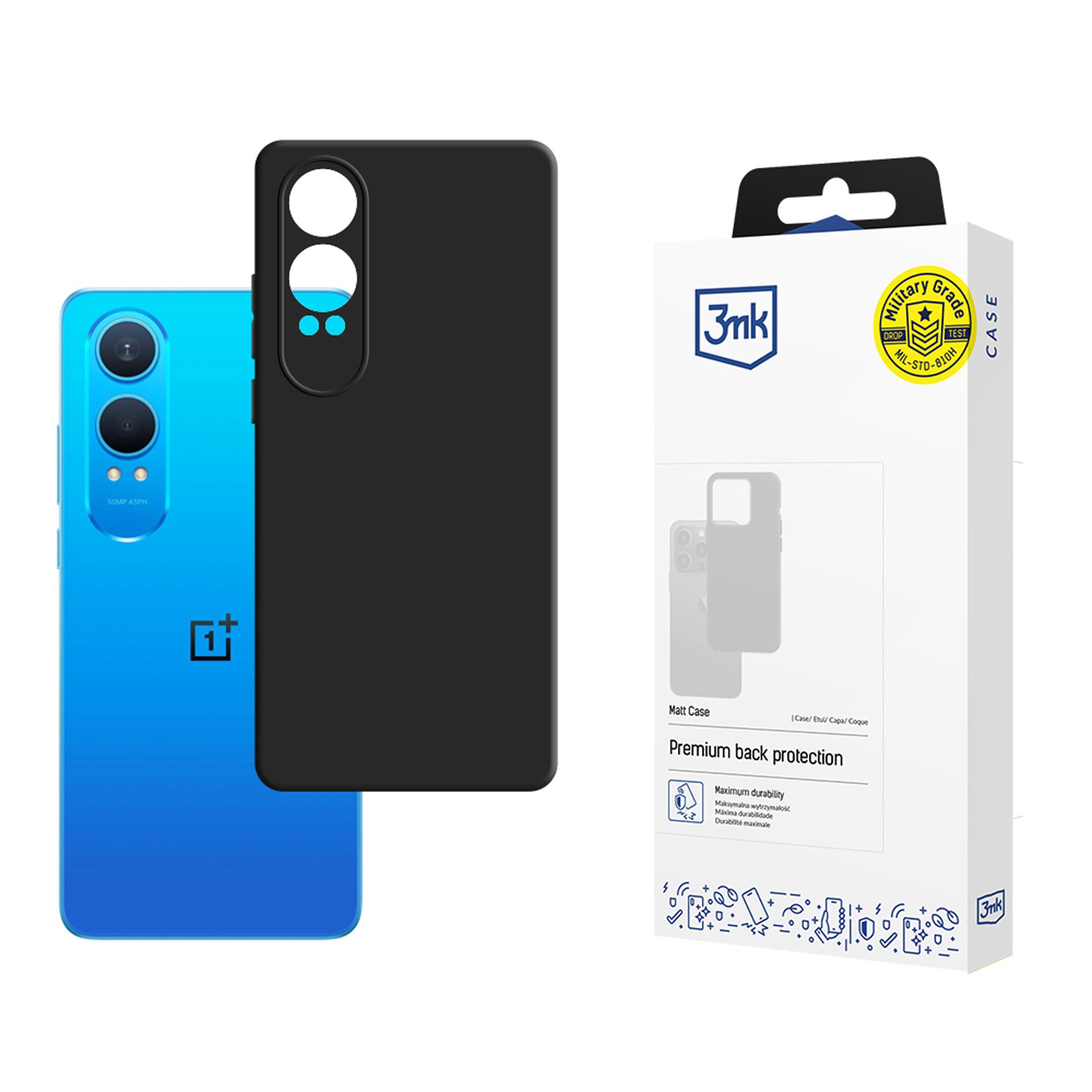 3mk Matt Case dėklas telefonui OnePlus Nord CE 4 Lite - matinis juodas