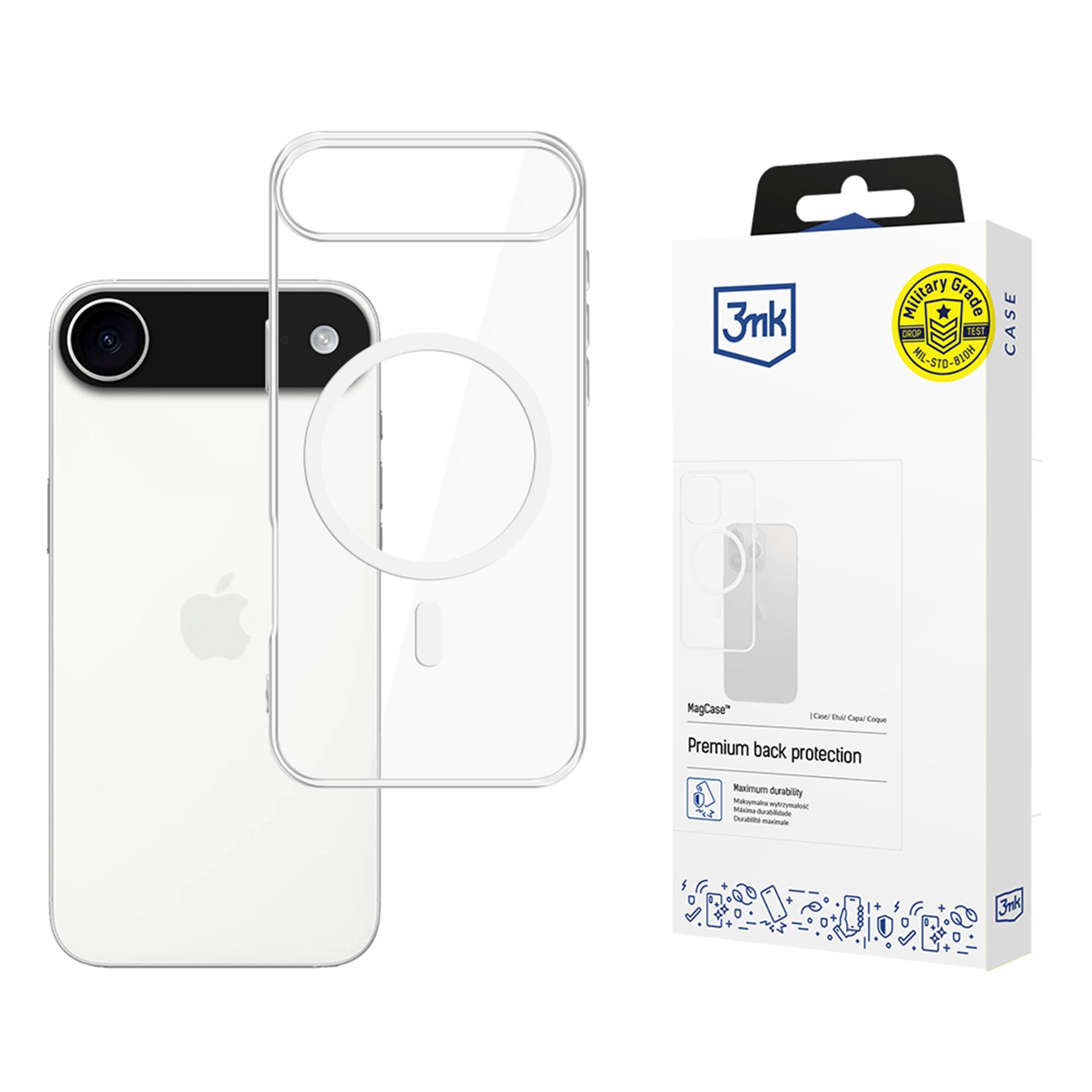 3mk MagCase dėklas telefonui iPhone 17 Air - permatomas