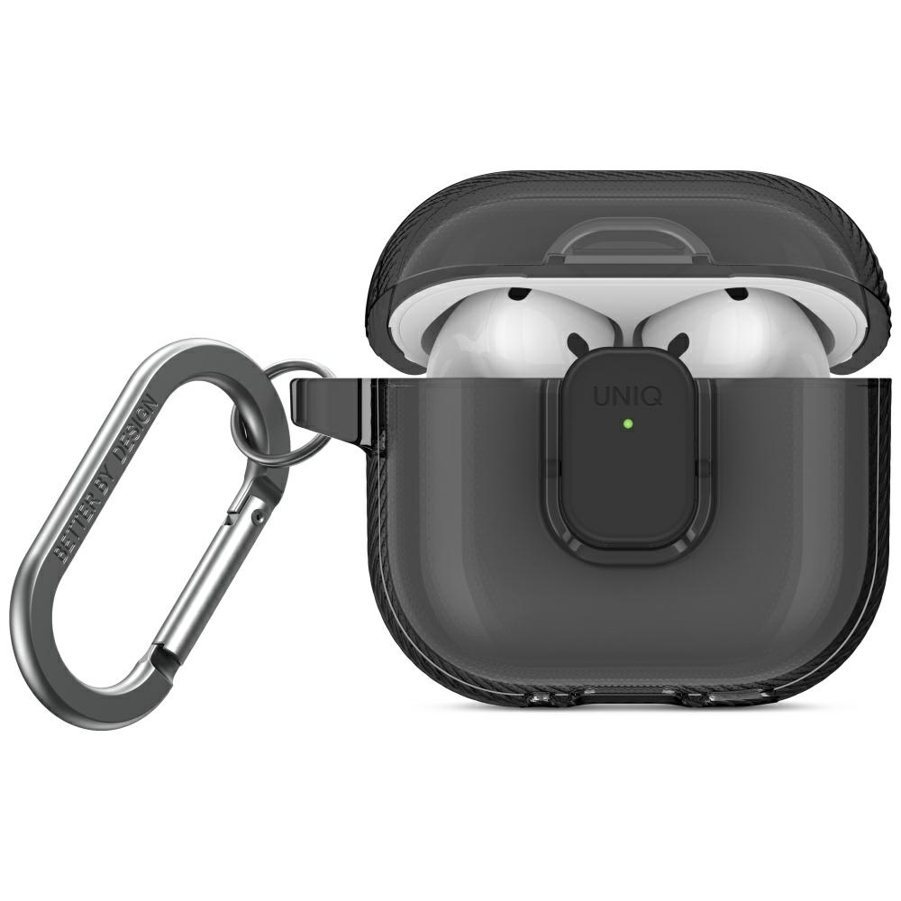 Uniq Glase Pro dėklas AirPods 4 - juodas