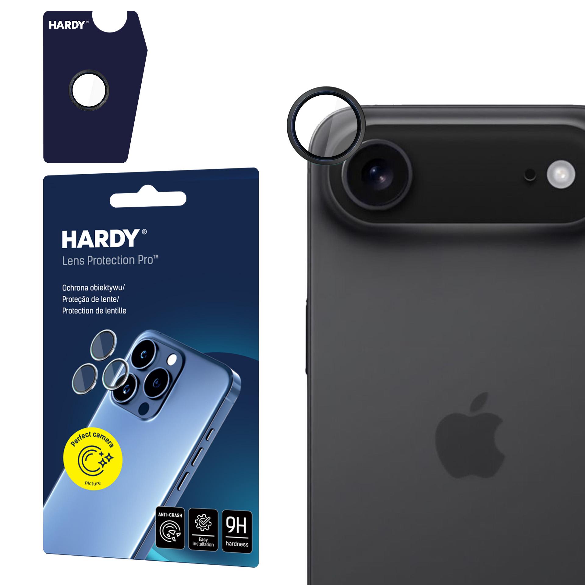 3mk HARDY Apsauginis stiklas objektyvui Pro iPhone 17 Air - Juodas