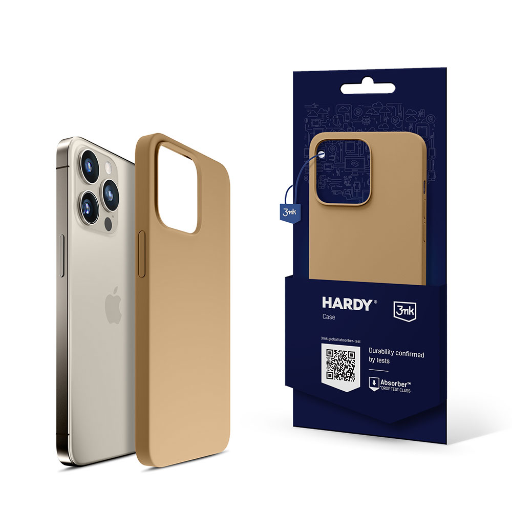 3mk Hardy Silicone MagDėklas iPhone 15 Pro - Auksinė
