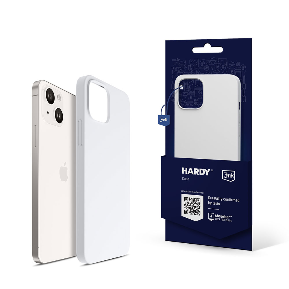 3mk Hardy Silicone MagDėklas iPhone 14 Plus - baltas