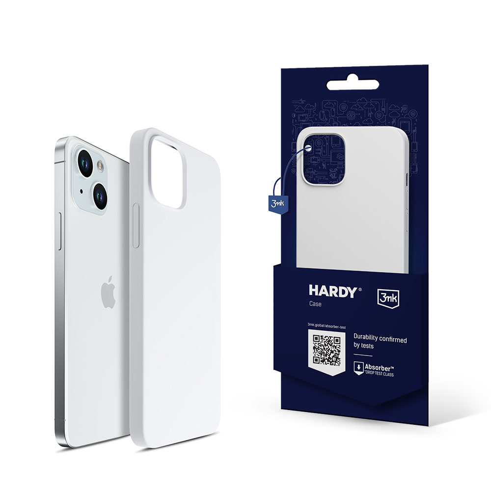 3mk Hardy Silicone MagDėklas iPhone 15 Plus - baltas
