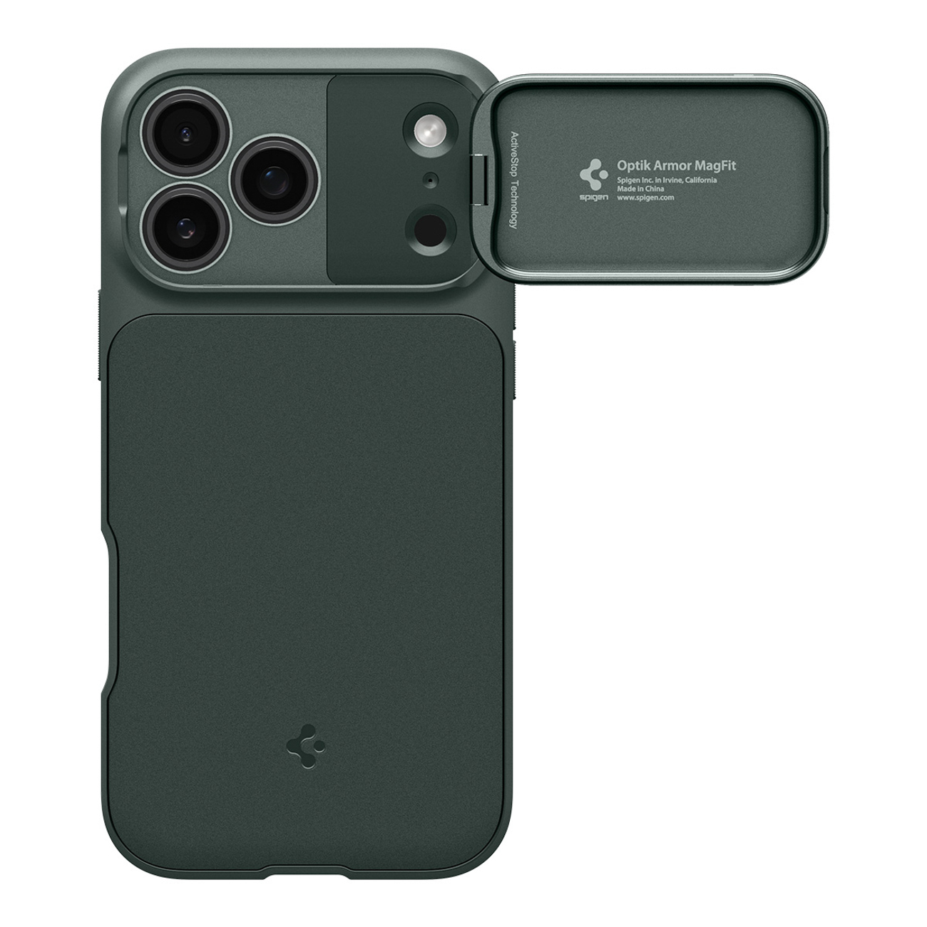 Spigen Optik Armor Magnetinis dėklas telefonui iPhone 17 Pro Max - žalias