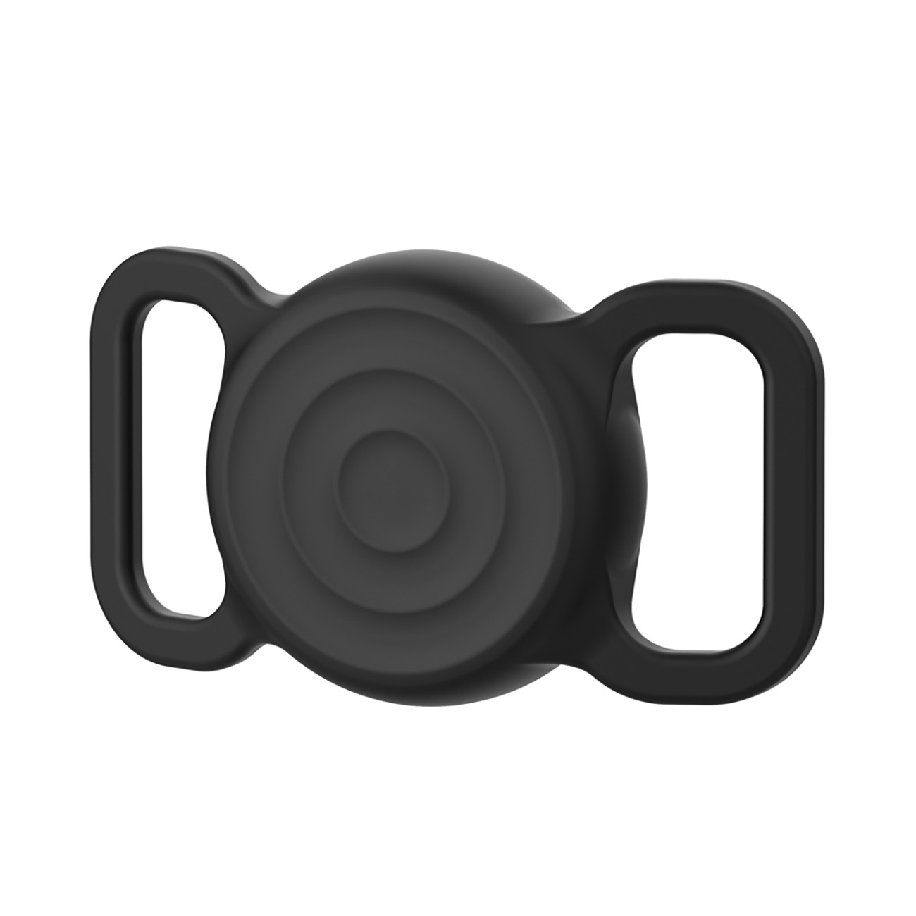 AirTag silikoninis vandeniui atsparus dėklas šuns ar katės antkakliui - juodas