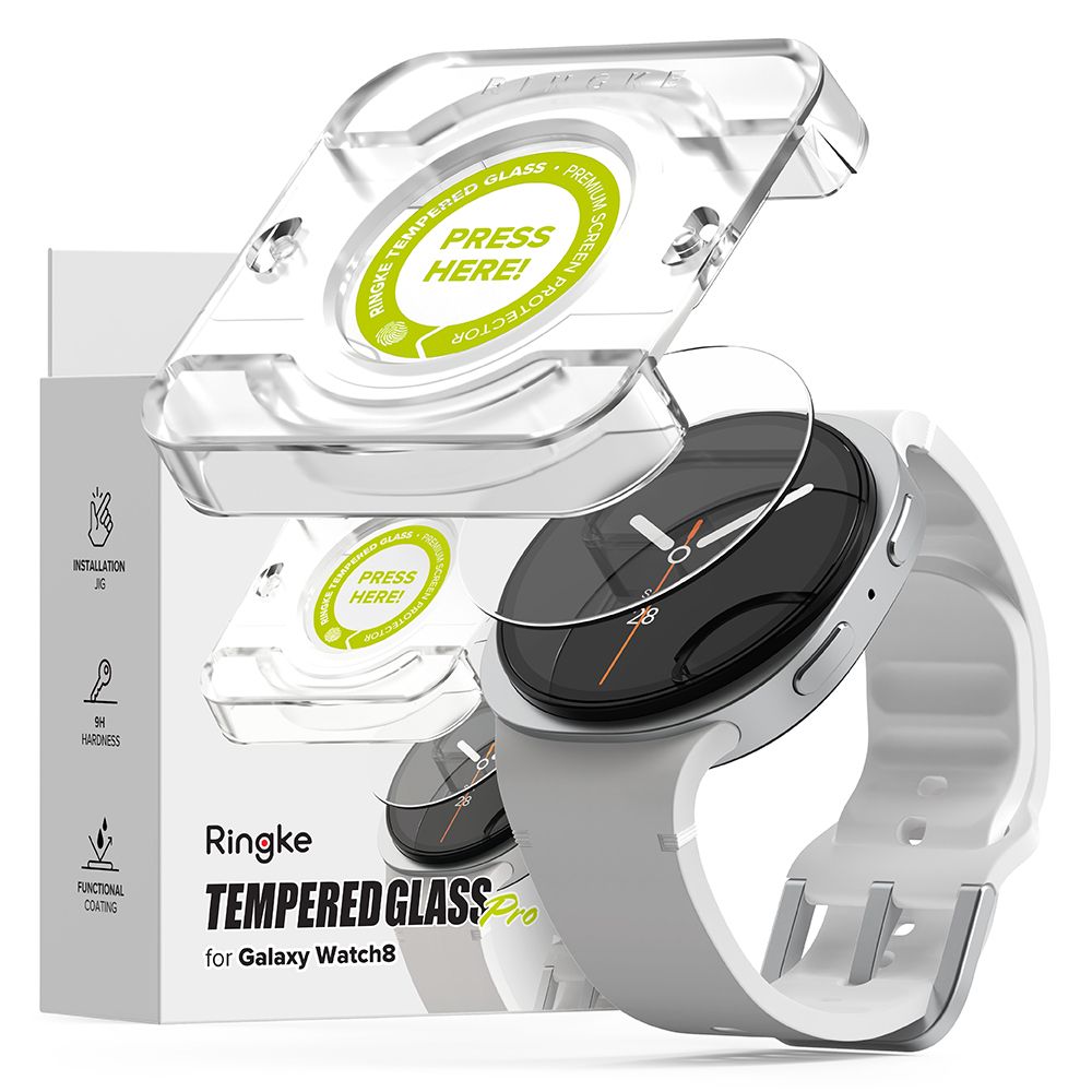 Ringke Tempered Glass Pro 2-rinkinys Samsung Galaxy Watch 8 44mm - skaidrus