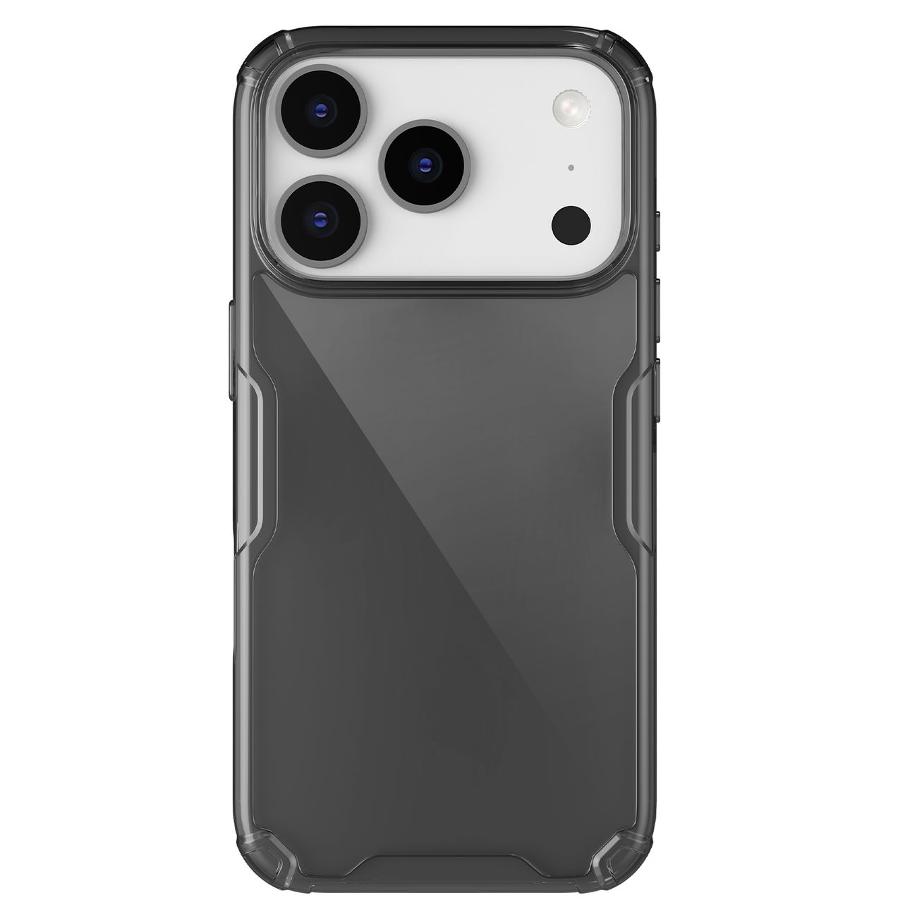 Nillkin Nature TPU Pro dėklas telefonui iPhone 17 Pro - pusiau skaidrus juodas