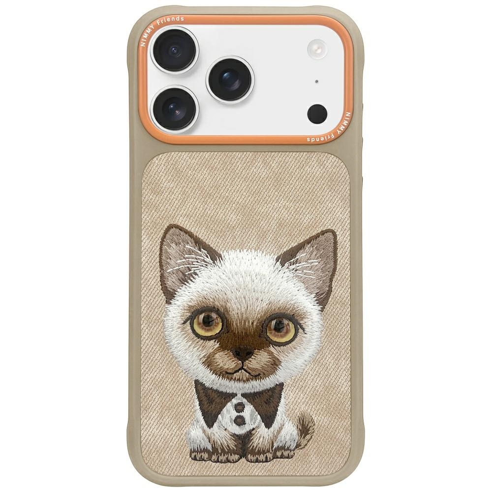 Nimmy Big Eyed Pet 2.0 Dėklas telefonui iPhone 17 Pro - smėlinas