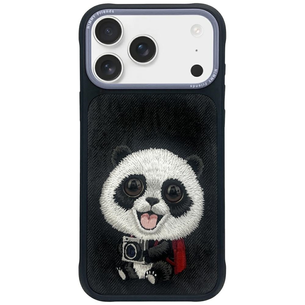 Nimmy Big Eyed Pet 2.0 pandos dėklas telefonui iPhone 17 - juodas