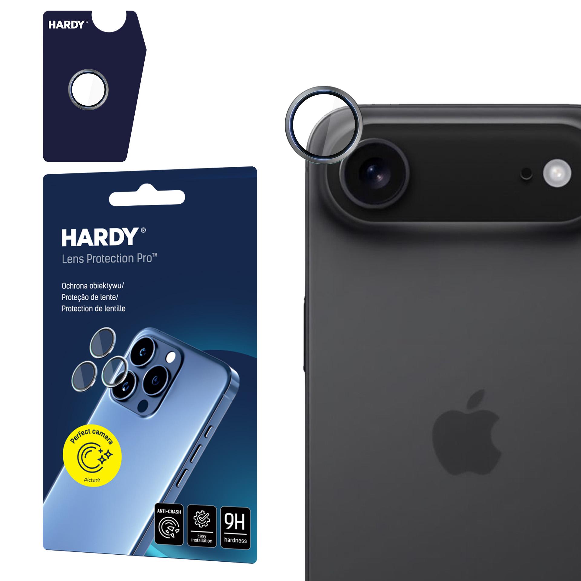 3mk HARDY Lens Protection Pro objektyvo stiklas iPhone 17 Air telefonui – pilkas