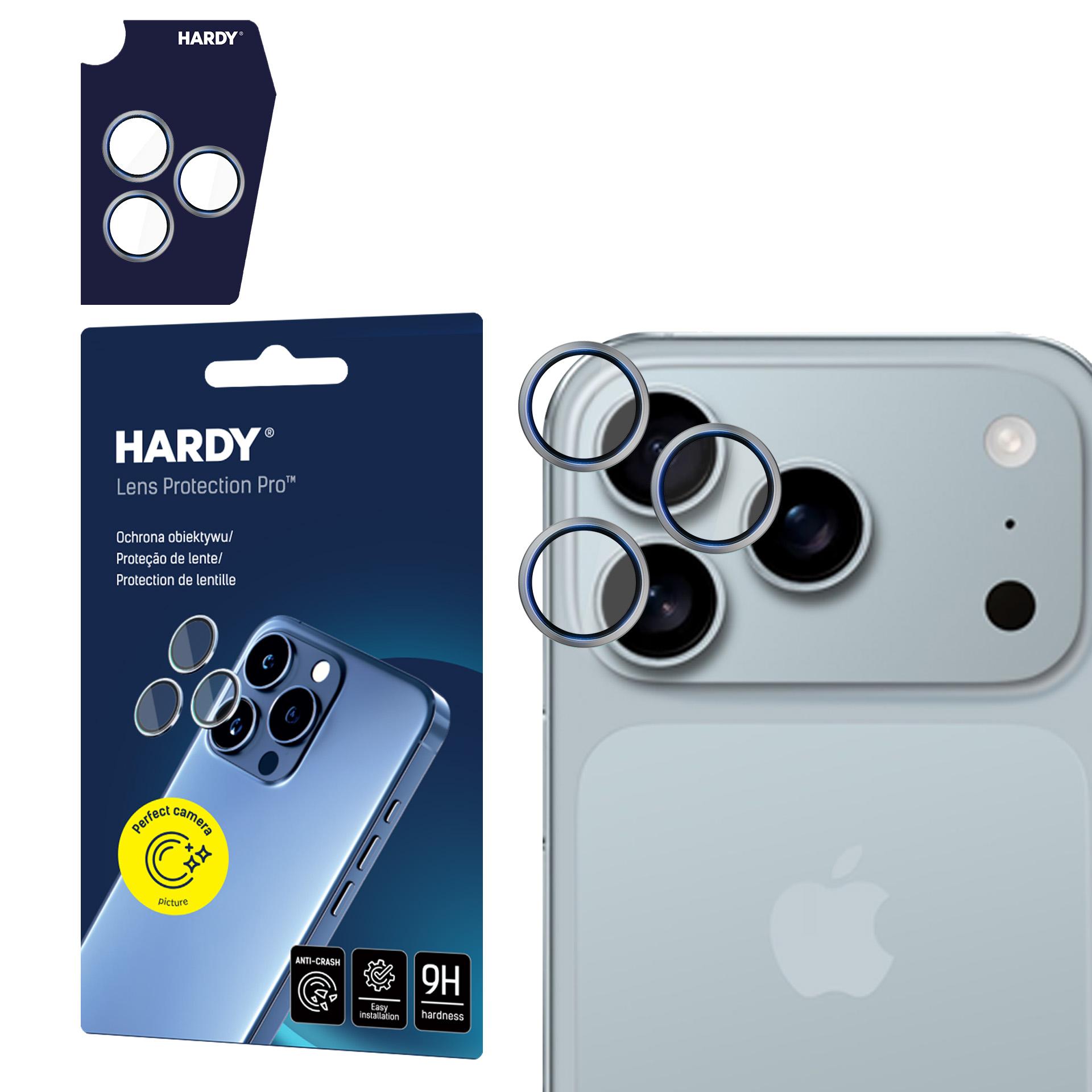 3mk HARDY Lens Protection Pro objektyvo stiklas iPhone 17 Pro / 17 Pro Max - pilka