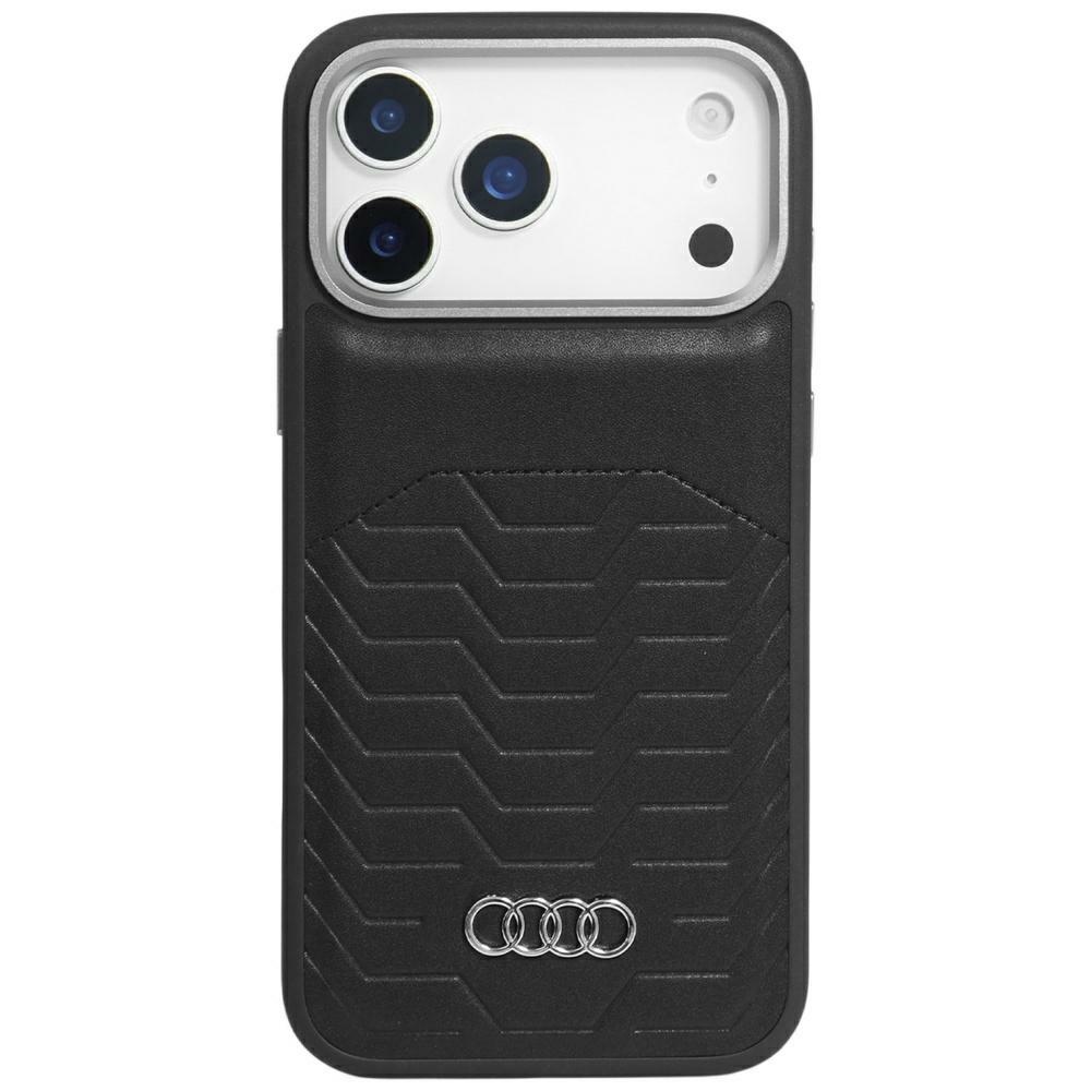 Audi GT sintetinė oda MagSafe dėklas telefonui iPhone 17 Pro - juodas