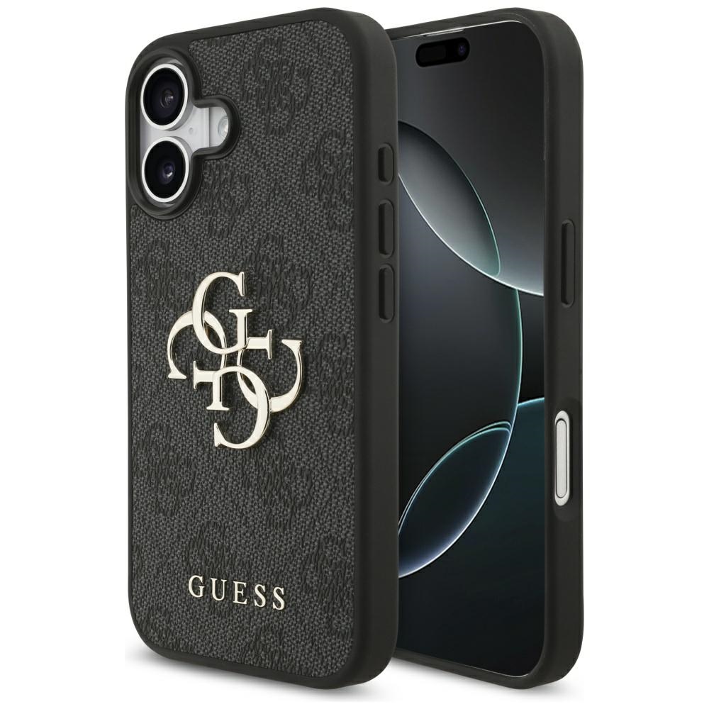 Guess 4G Didelio logotipo dėklas telefonui iPhone 17 - juodas