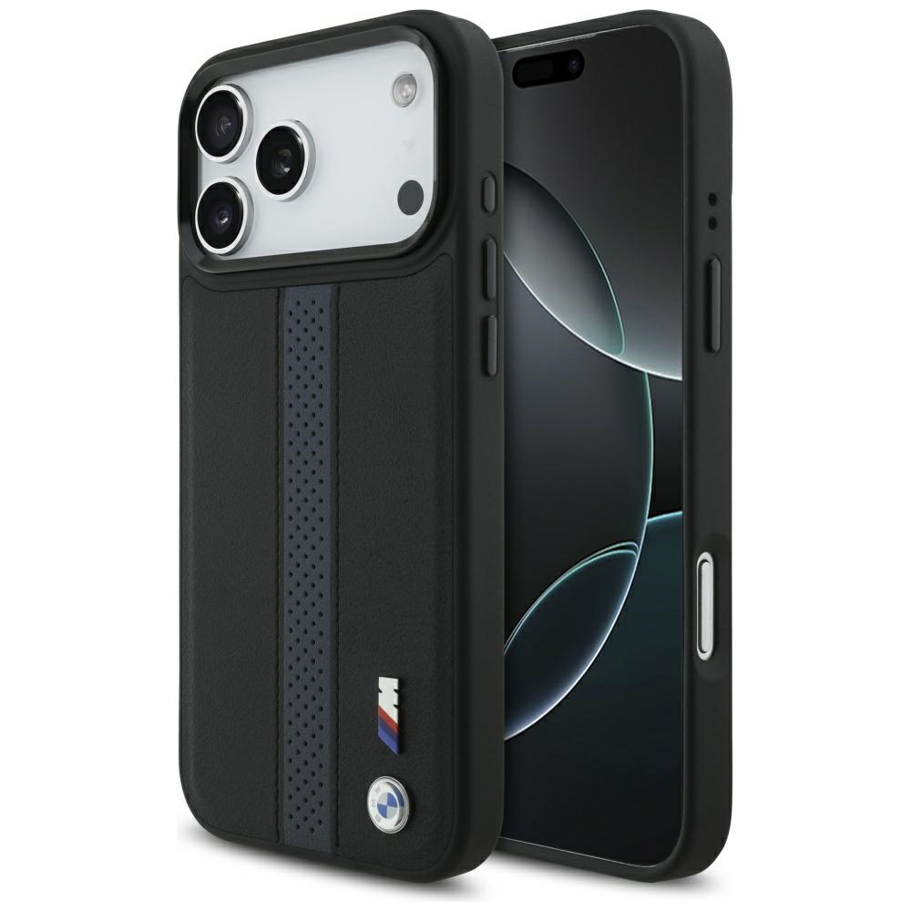 BMW M Perforuoto Dryžio Logotipas Magnetinis Dėklas telefonui iPhone 17 Pro Max - mėlynas