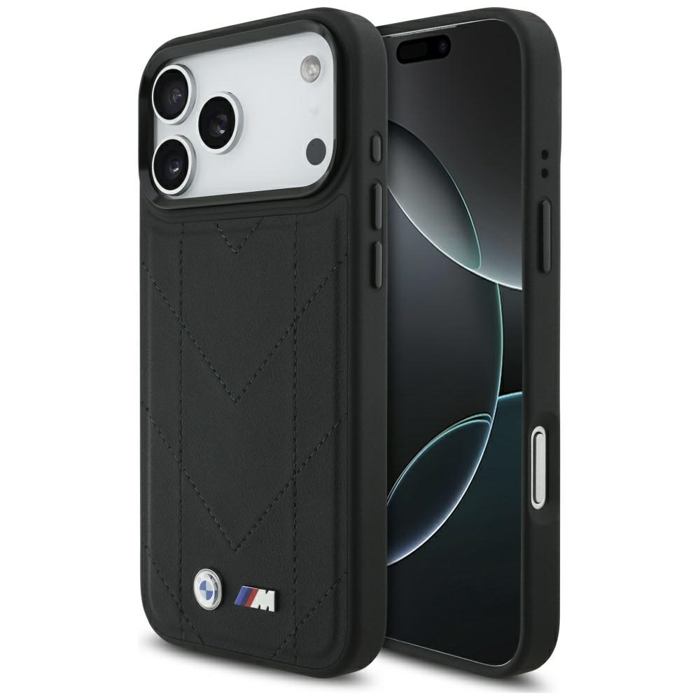 BMW M Quilted Logo MagSafe dėklas telefonui iPhone 17 Pro Max - juodas